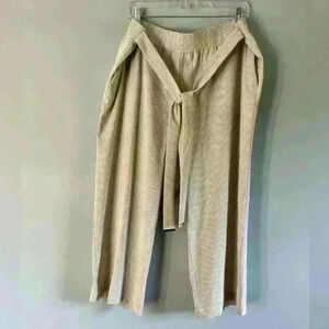 Calvin Klein belted wide leg pants size 0x